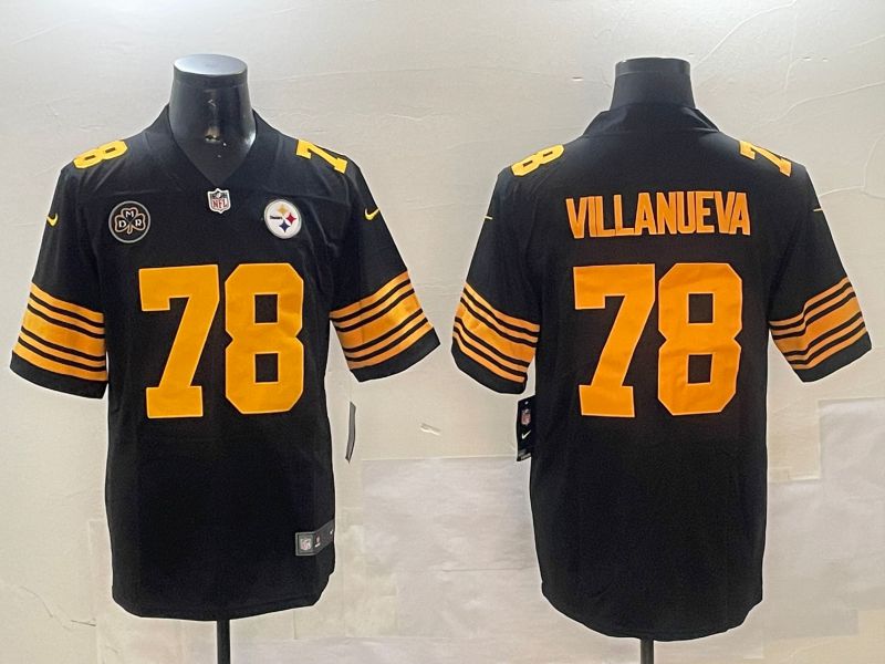 Men Pittsburgh Steelers #78 Villanueva Black 2024 Nike Limited NFL Jersey style 01052->pittsburgh steelers->NFL Jersey